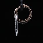 Oorbellen - 18 karaat Witgoud, Roségoud - 1.02ct. tw., Nieuw