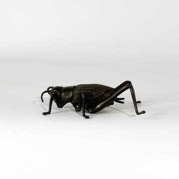 Bronze Cricket Jizai Okimono - sculptuur Brons - Japan