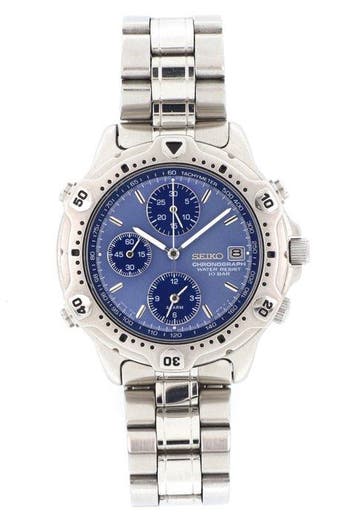 Seiko - Quartz Chronograph Alarm 10 BAR - Zonder
