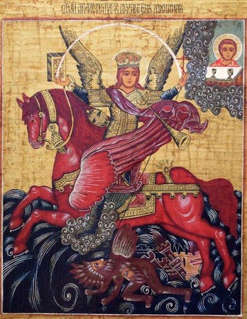 Icoon - Russisch-orthodoxe icoon Aartsengel Michaël -, Antiek en Kunst
