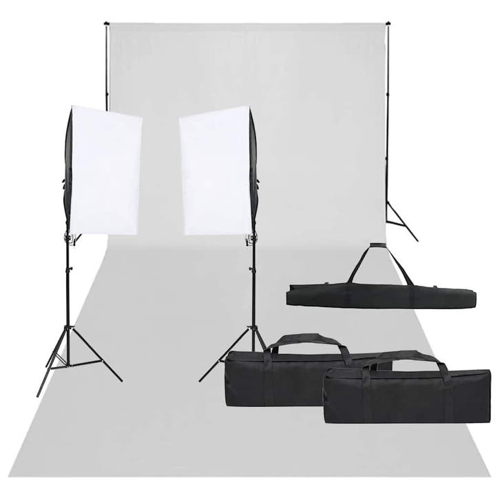 vidaXL Fotostudioset met verlichtingsset en achtergrond, Audio, Tv en Foto, Fotografie | Fotostudio en Toebehoren, Nieuw, Verzenden