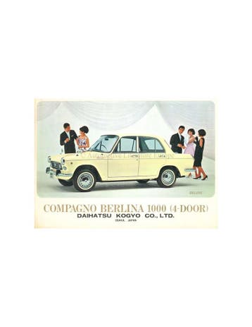 1967 DAIHATSU COMPAGNO BERLINA 800  BROCHURE ENGELS / SPAANS, Ophalen of Verzenden