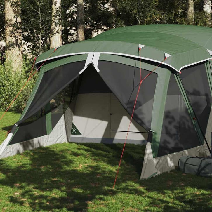 vidaXL Tent met luifel 4-persoons waterdicht groen, Caravanes & Camping, Tentes, Envoi