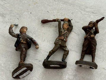 Elastolin - Figuur - soldat belge x 3 elastolin très rare no, Nieuw