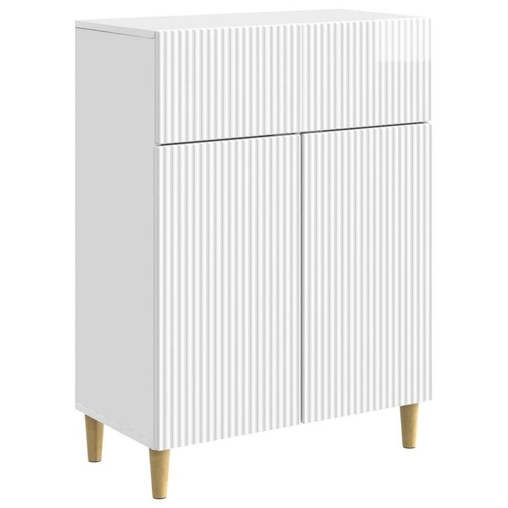vidaXL Dressoir met lade Hoogglans Wit 66 x 34,5 x 90 cm, Huis en Inrichting, Kasten | Dressoirs, Nieuw, Verzenden