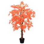 vidaXL Kunstzijden Ahorn Boom Rood 80 x 16 x 120 cm Stof en, Verzenden