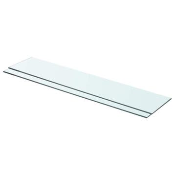 vidaXL Schappen 2 st 70x15 cm glas transparant, Verzenden, Nieuw