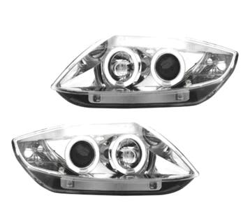 PHARES BMW Z4 E85 03-09 ANGEL EYES CCFL FOND CHROMÉ, Autos : Pièces & Accessoires, Verzenden