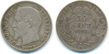 50 Cent 1858 Frankreich: Napoleon Iii, Verzenden