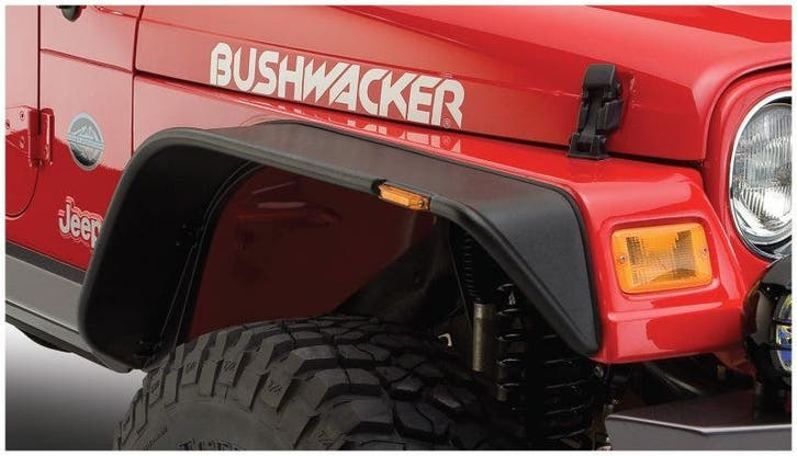 Bushwacker 97-06 Jeep TJ Flat Style Flares 2pc - Black, Auto-onderdelen, Overige Auto-onderdelen, Ophalen of Verzenden