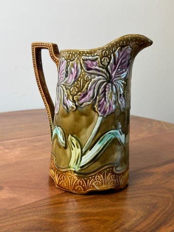 Onnaing - Pichet - Majolique - Jarra Onnaing Art nouveau, Antiek en Kunst