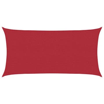 vidaXL Zonneschaduwzeil Rood 2 x 6 m HDPE, Verzenden, Nieuw