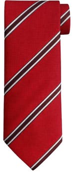 Suitable Stropdas Zijde Triple Stripe Rood maat  Heren, Vêtements | Hommes, Cravates, Verzenden