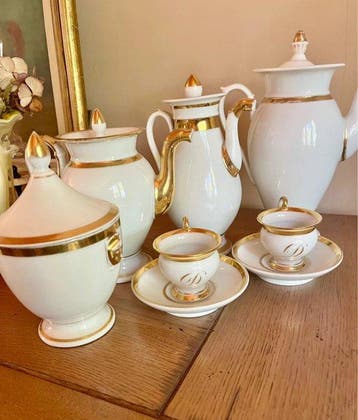 Tafelservies (6) - Creamware - Dienst Impero XIX