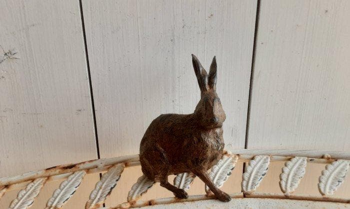 P. Chenet - Beeld, Haas - 10 cm - Brons, Antiquités & Art, Curiosités & Brocante