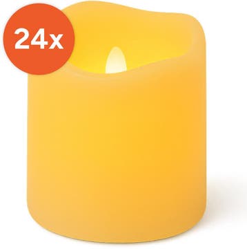 2dekans | Realistische LED Kaarsen met vlam - 24 Kaarsen -, Huis en Inrichting, Ophalen of Verzenden, Nieuw