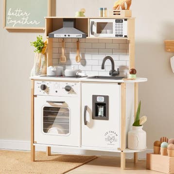 Kinderkeuken Antraciet 18 dlg | -30% Retour Deal | Pak je..., Kinderen en Baby's, Verzenden, Nieuw, Hout, Speelkeuken
