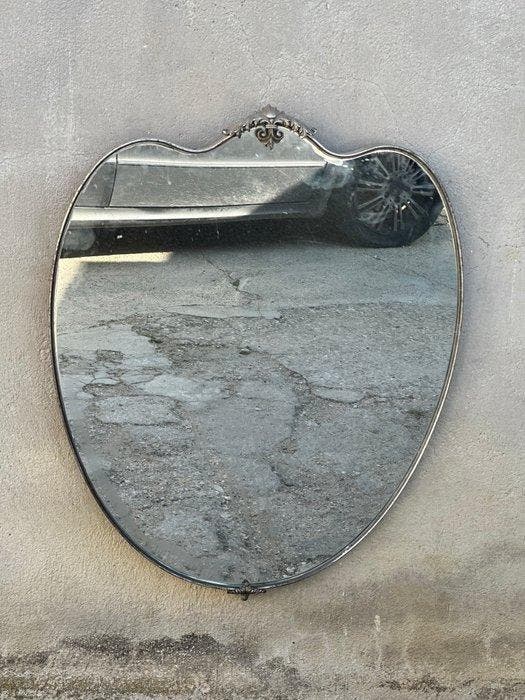 Spiegel - Metaal - Vintage spiegel, Antiquités & Art, Curiosités & Brocante