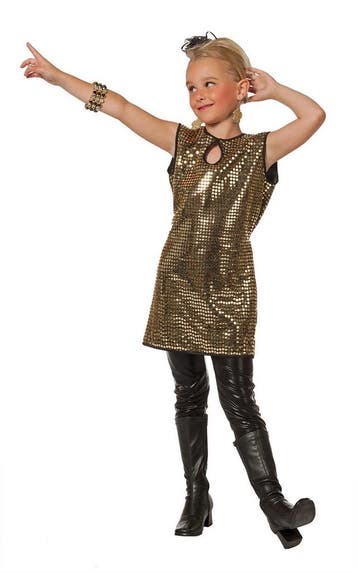 Glitter Jurkje Goud Meisje, Verzenden