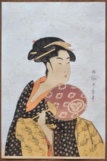 “Takashima Ohisa Holding a Fan” ()/ Woman