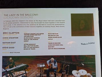 Eric Clapton - The Lady in the Balcony: Lockdown Sessions -, Nieuw in verpakking