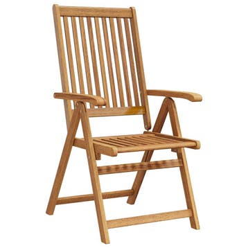vidaXL Opklapbare stoelen, 8 stuks, van massief acaciahout, Verzenden, Nieuw
