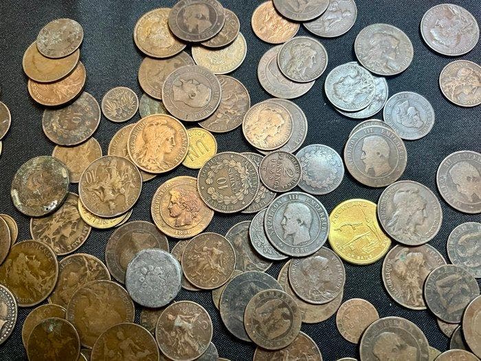 Frankrijk. Je vends ce lot d’environ 200 monnaies anciennes,, Timbres & Monnaies, Monnaies | Europe | Monnaies non-euro