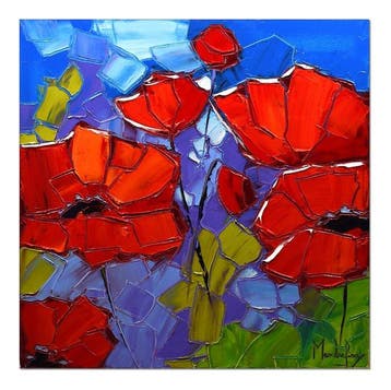 Olivier Pfleger - Mandrafina  Rouge coquelicot, Antiquités & Art