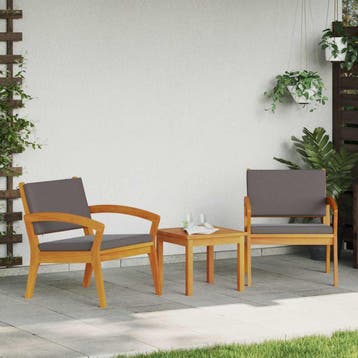 vidaXL Tuinstoel 2 st Olie Natuurlijk Massief Acacia Hout, Verzenden
