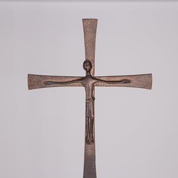 Croix processionnelle, vers 1950 - Fer - 1940-1950, Antiek en Kunst, Kunst | Niet-Westerse kunst
