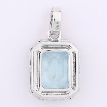 Zonder minimumprijs - Hanger - 14 karaat Witgoud - 1.87ct.