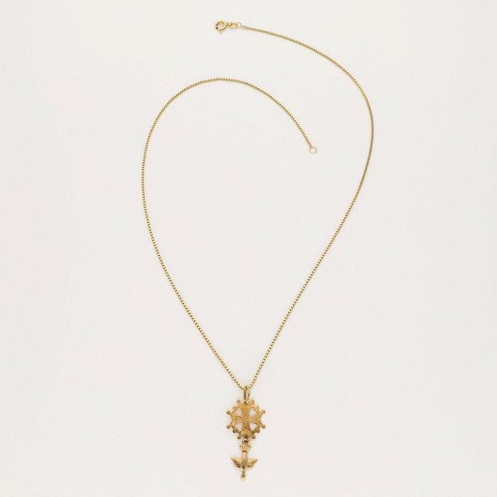 Collier avec pendentif - 14 carats Or jaune, Bijoux, Sacs & Beauté, Bijoux anciens
