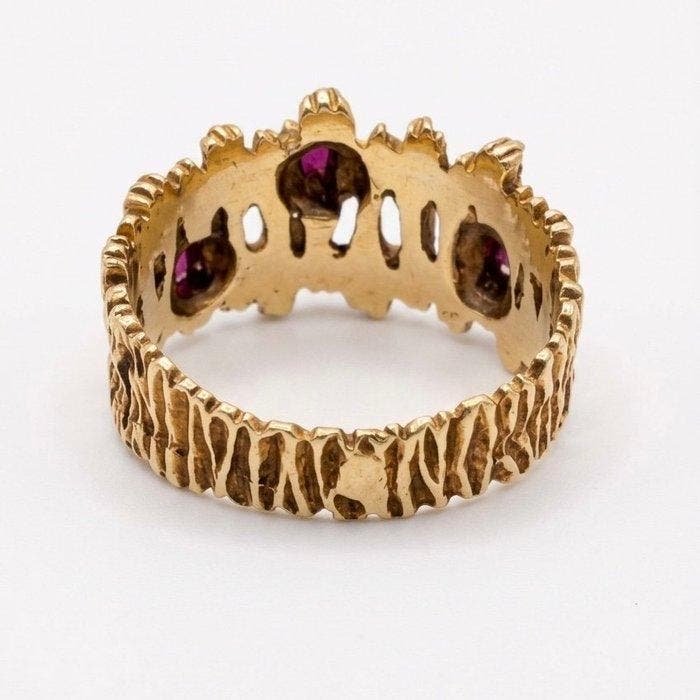 Bague - 18 carats Or jaune Rubis, Bijoux, Sacs & Beauté, Bagues