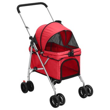 vidaXL Hondenwagen inklapbaar 76x50x100 cm oxford stof rood, Verzenden