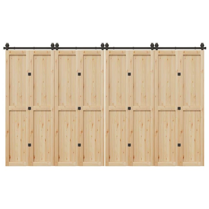 vidaXL Doos met onderdelen voor schuifdeur 366 cm staal, Doe-het-zelf en Bouw, Hang- en Sluitwerk, Nieuw, Verzenden