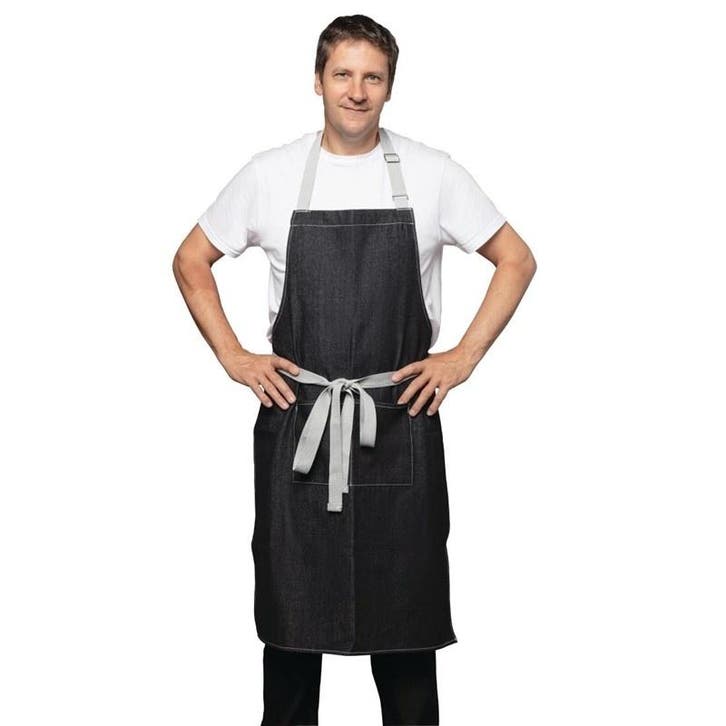 Whites Southside halterschort zwart denim |, Articles professionnels, Horeca | Équipement de cuisine, Envoi