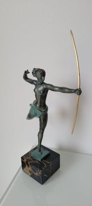MAX LE VERRIER, Jean de Marco - Beeld, ATALANTE - 31 cm -, Antiek en Kunst, Kunst | Designobjecten