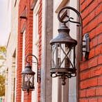 Stal- & Boerderijlampen Romantica 3-lichts 2x Muurlamp Bruin, Tuin en Terras, Buitenverlichting, Verzenden, Nieuw