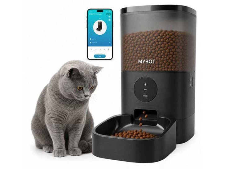 MYBOT P3 - Automatische Voerbak - App-bediening Spraakopname, Dieren en Toebehoren, Dierenvoeding, Verzenden