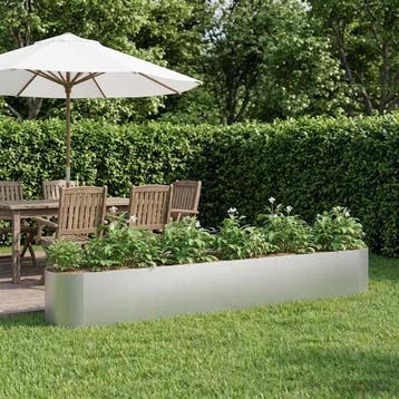 vidaXL Verhoogde Tuinbak Gegalvaniseerd staal 280 x 40 x 40, Verzenden