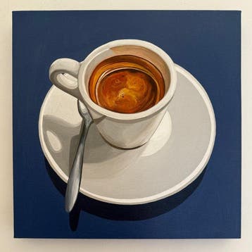 Cansu Rossi - Espresso on Slate Blue