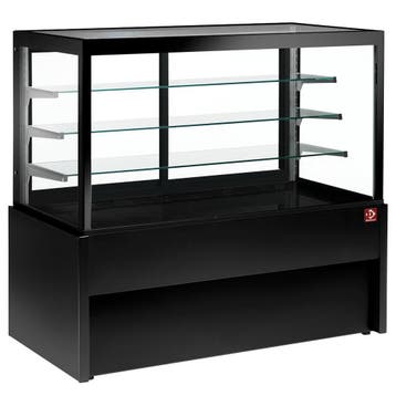 Neutrale Vitrine | Zwart | 4 Niveaus | Schuifdeuren |, Verzenden