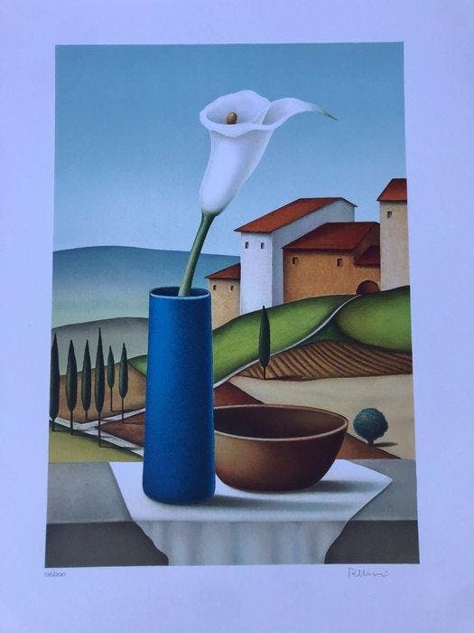 Roberto Masi (1940-2011) - Vaso con Calla, Antiek en Kunst, Antiek | Overige Antiek