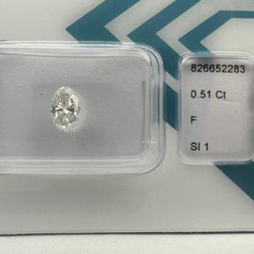 Zonder minimumprijs - 1 pcs Diamant (Natuurlijk) - 0.51 ct -, Nieuw