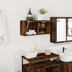 vidaXL Badkamerwandkast 60x25x30 cm bewerkt hout gerookt, Verzenden