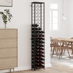vidaXL Wijnrek voor 57 flessen 34x18x200 cm smeedijzer zwart, Verzenden, Nieuw