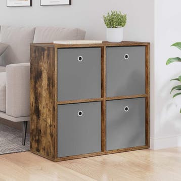 vidaXL Dressoir Rook Eiken 68,5 x 32 x 67 cm, Verzenden, Nieuw