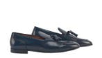 TESTONI - 8 UK - 42 IT - Blue Tassel Loafer Shoes Burnished, Nieuw
