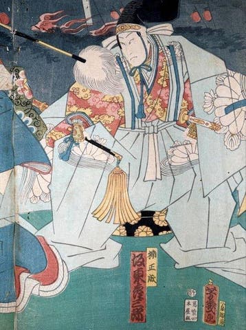 Warriors and Women in a Dramatic Kabuki Scene – Ukiyo-e