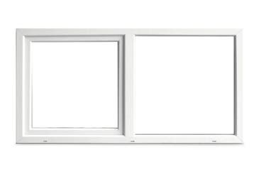 PVC raam vast-kiep b150xh80 cm wit stomp, Gevelraam of Ruit, 80 tot 120 cm, Nieuw, Ophalen of Verzenden